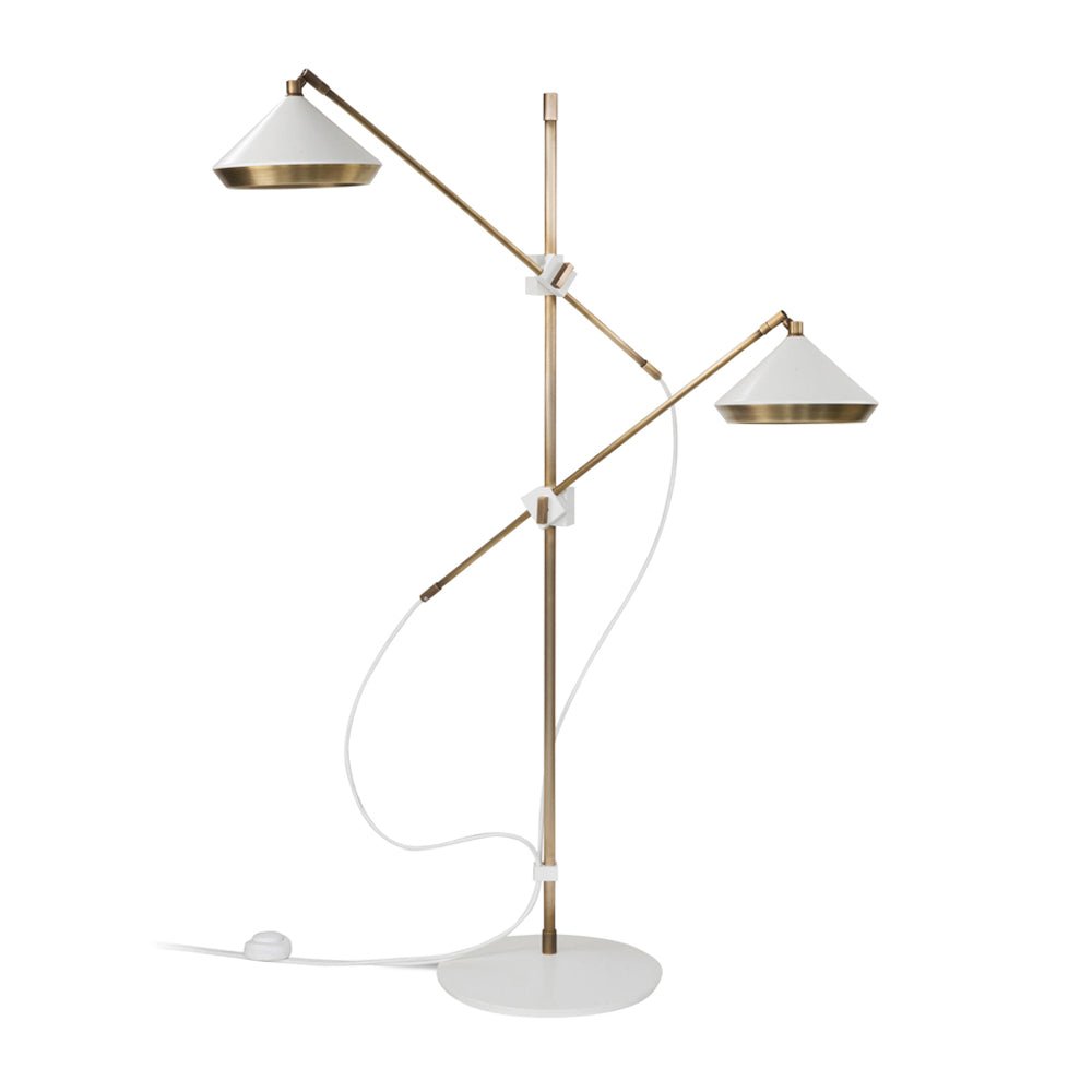 Mylirir Art Deco messing vloerlamp