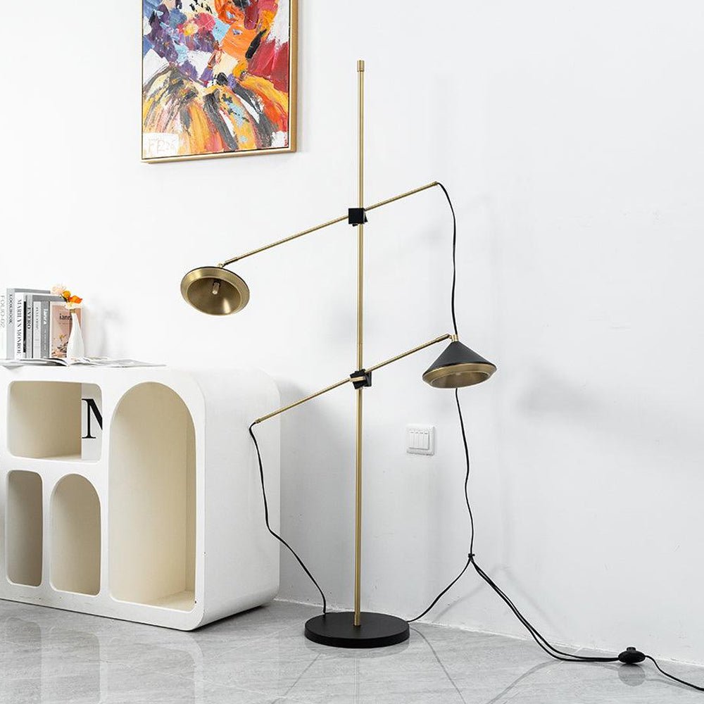 Mylirir Art Deco messing vloerlamp