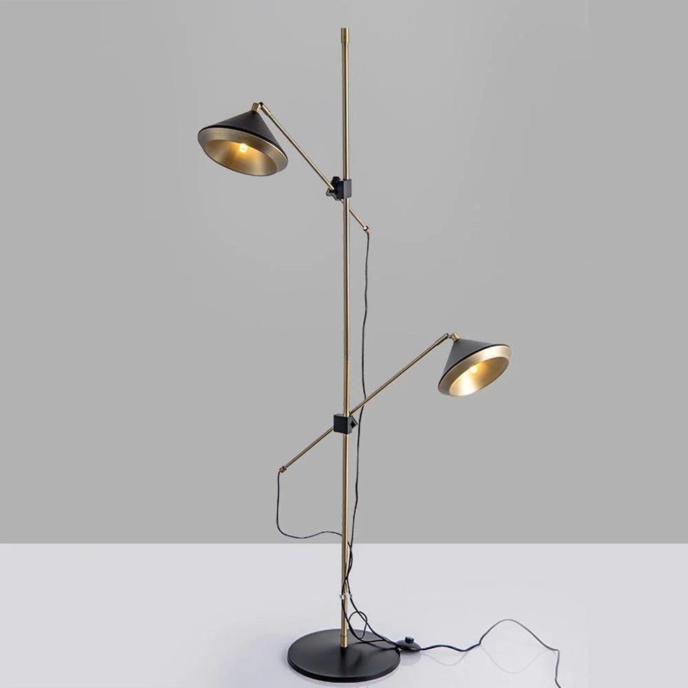 Mylirir Art Deco messing vloerlamp