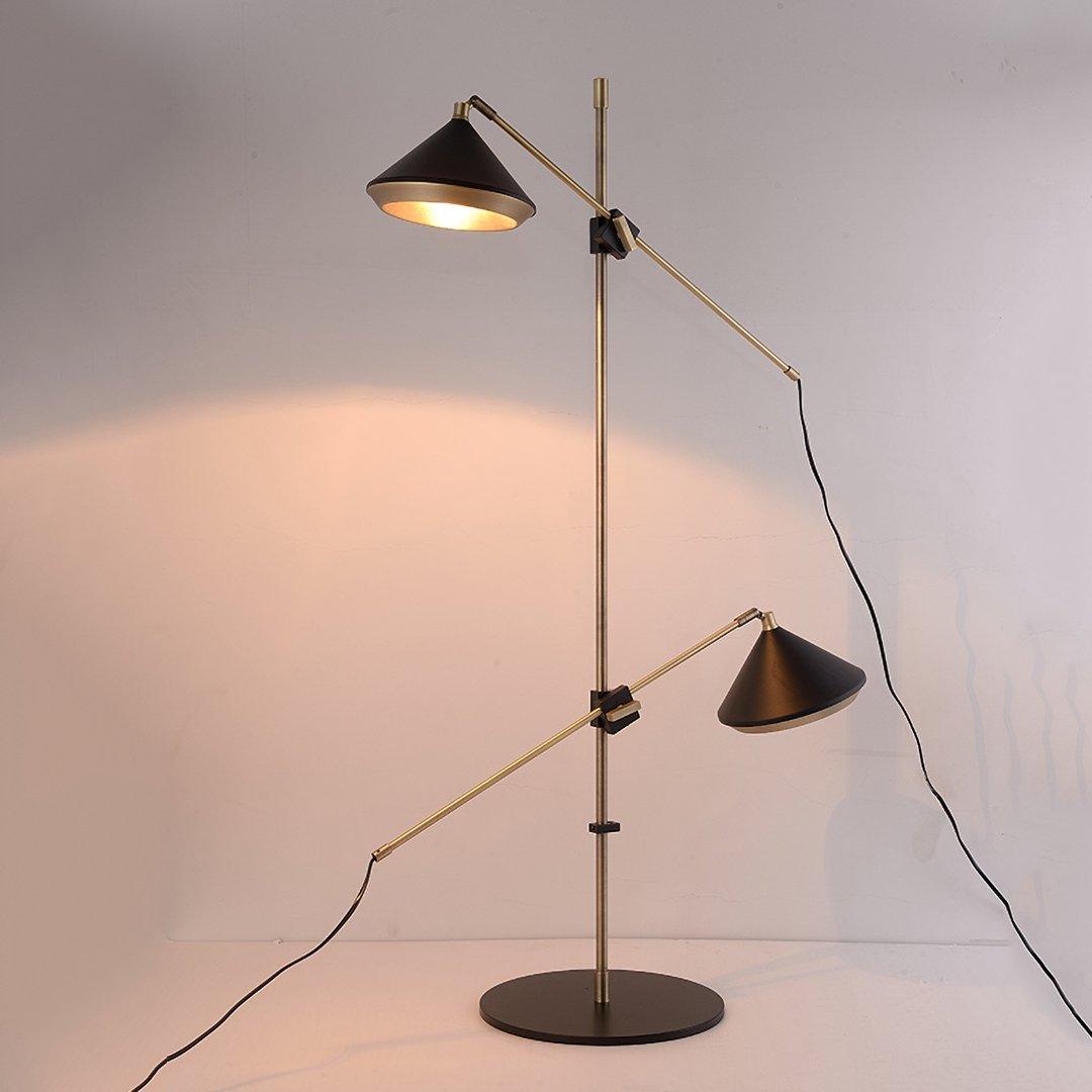 Mylirir Art Deco messing vloerlamp