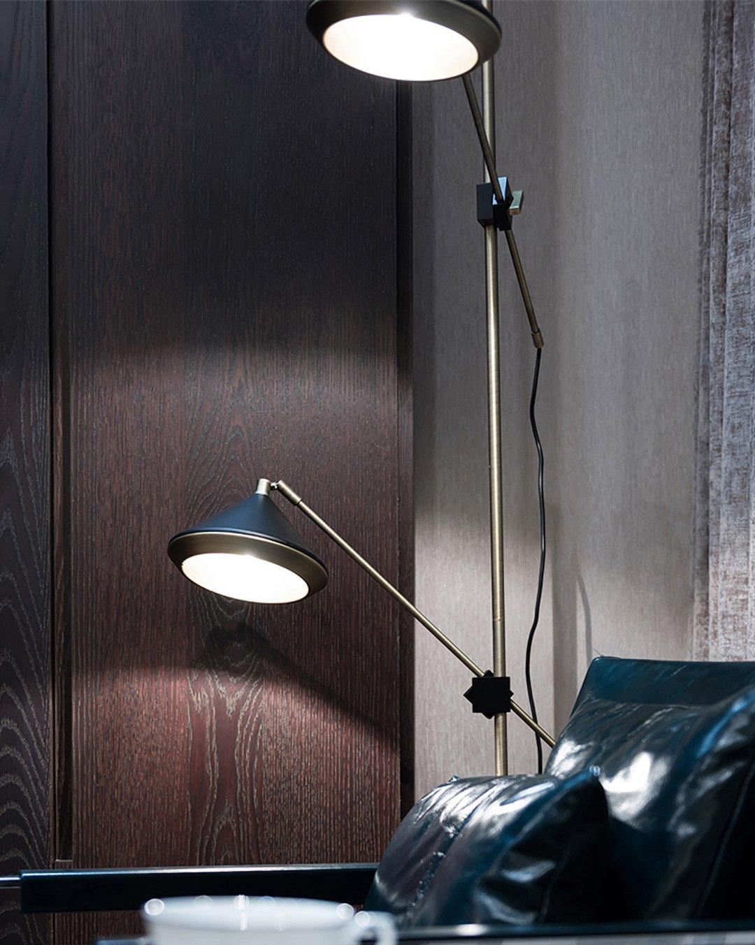 Mylirir Art Deco messing vloerlamp
