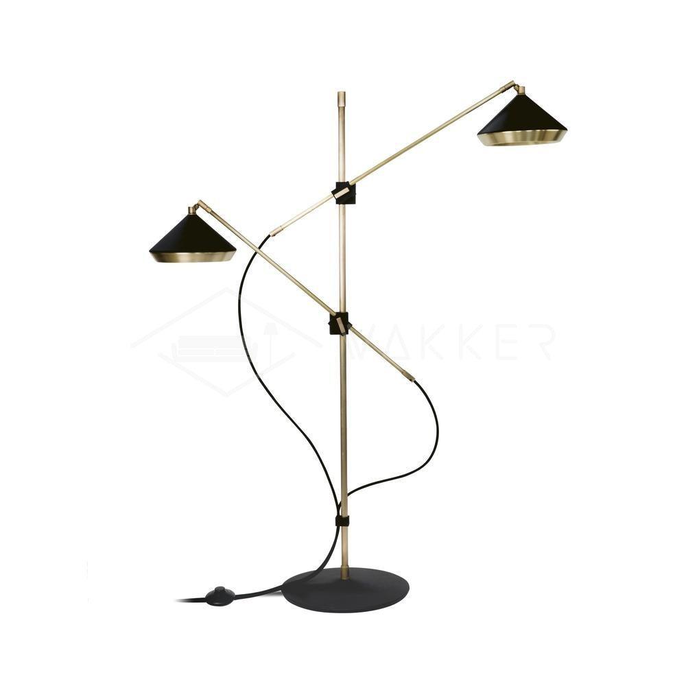 Mylirir Art Deco messing vloerlamp