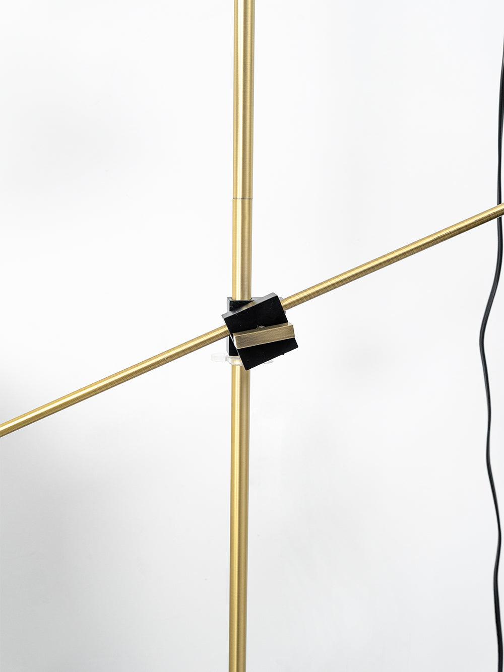 Mylirir Art Deco messing vloerlamp