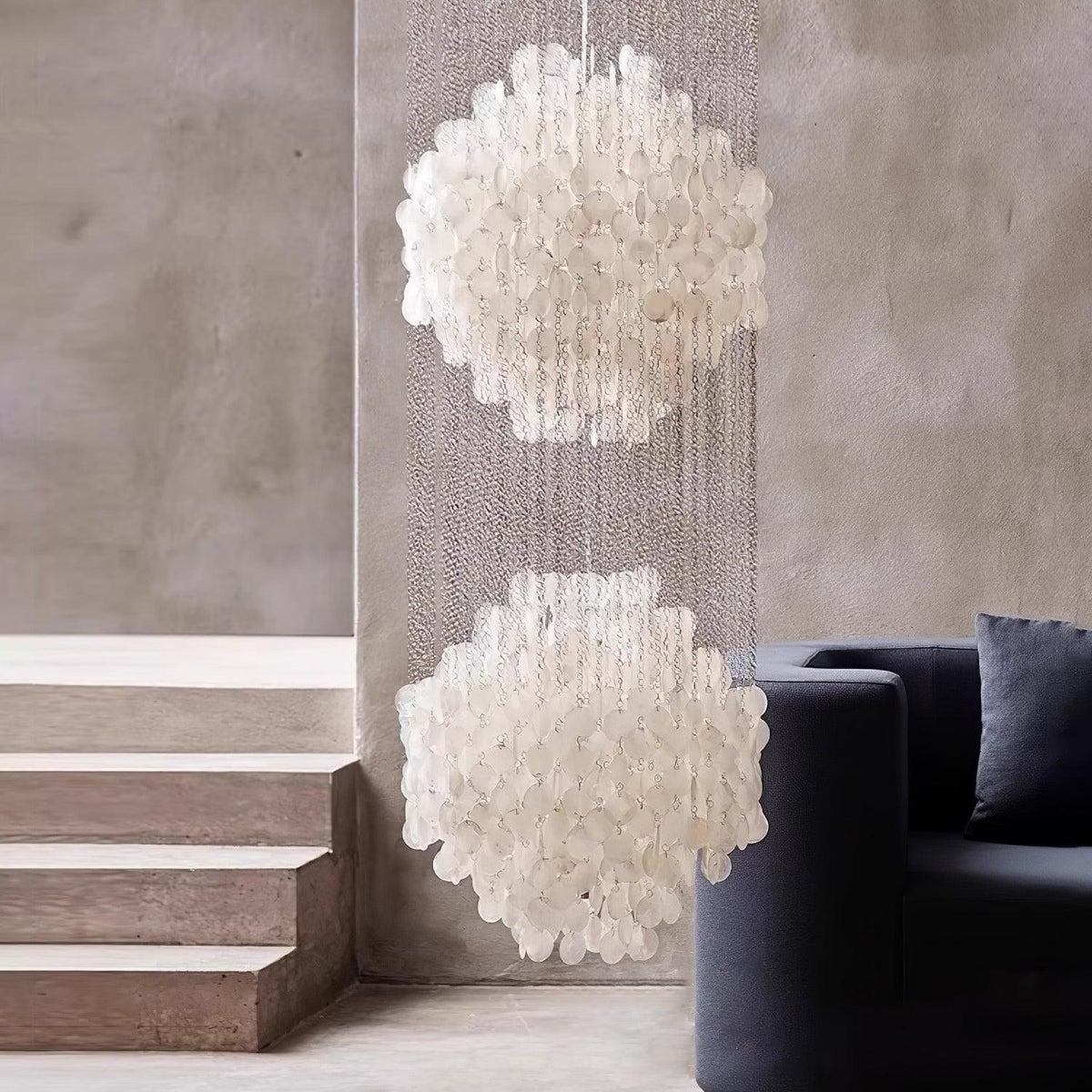 Neloza Coastal Shell Waterfall hanglamp