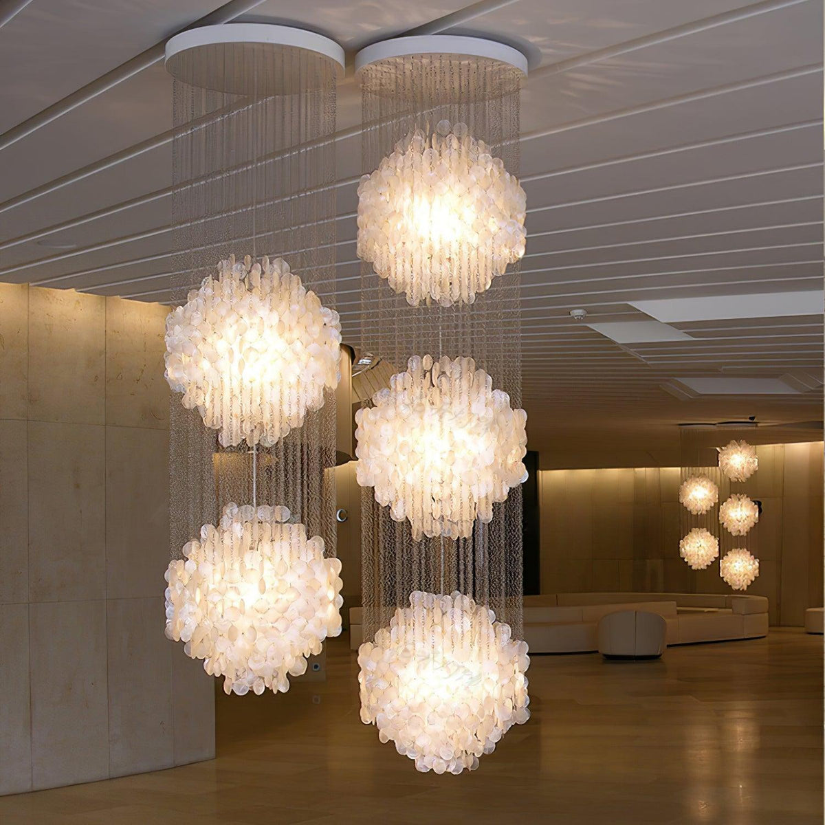 Neloza Coastal Shell Waterfall hanglamp