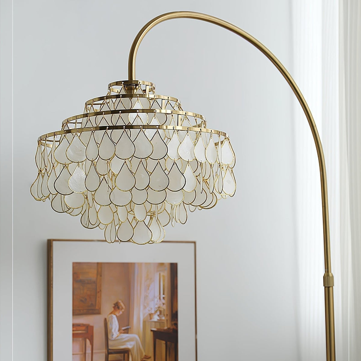 Emily vloerlamp in goudkleurige afwerking