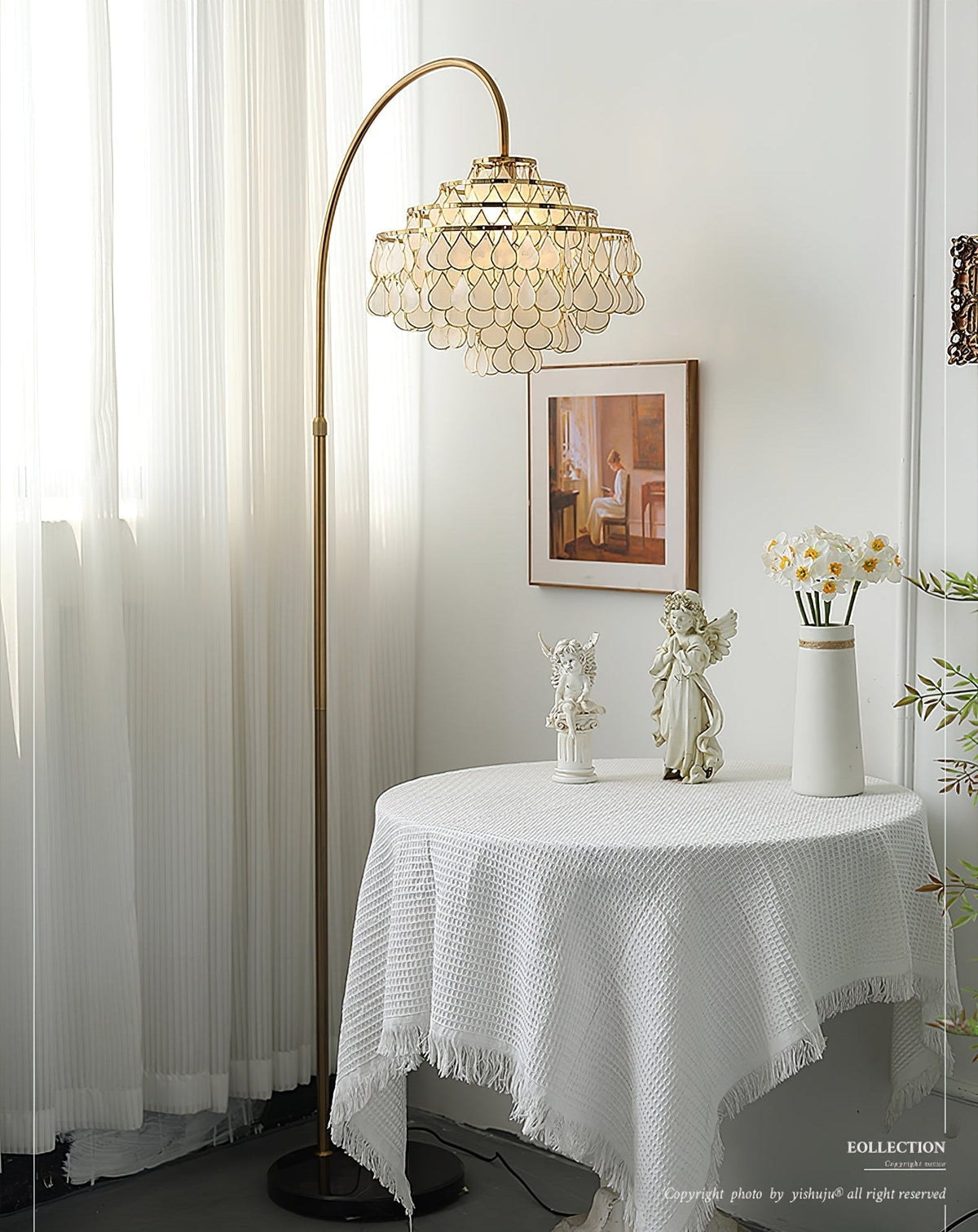 Emily vloerlamp in goudkleurige afwerking