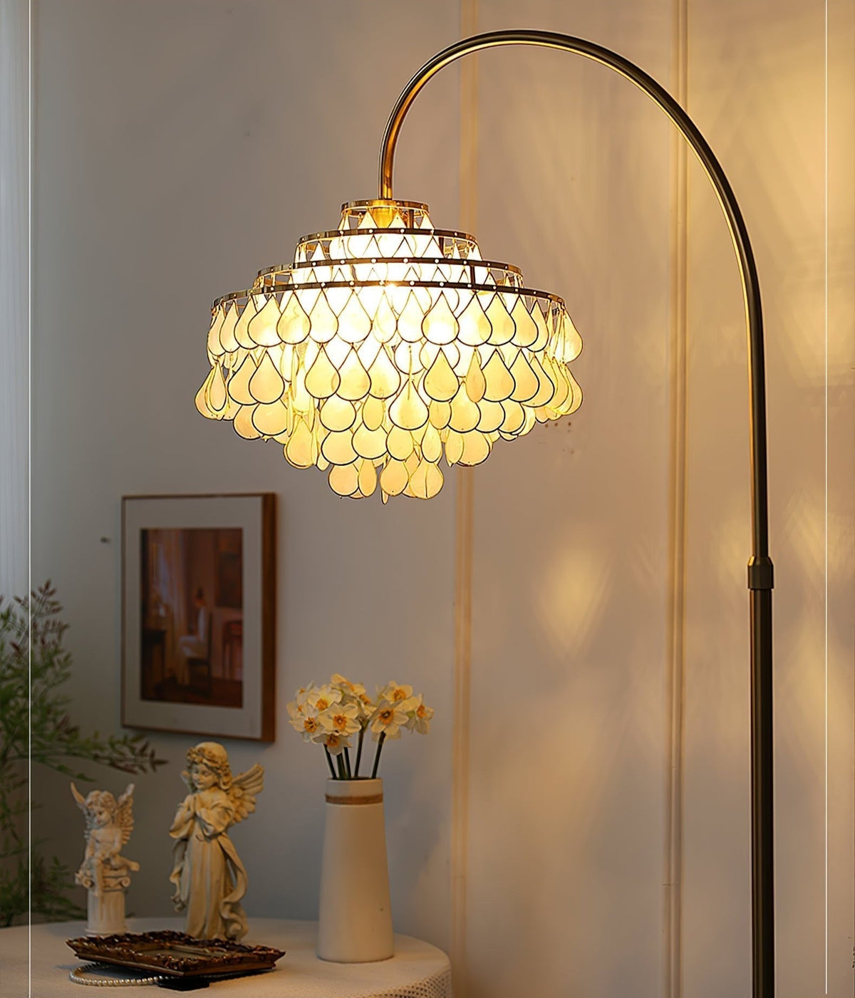 Emily vloerlamp in goudkleurige afwerking