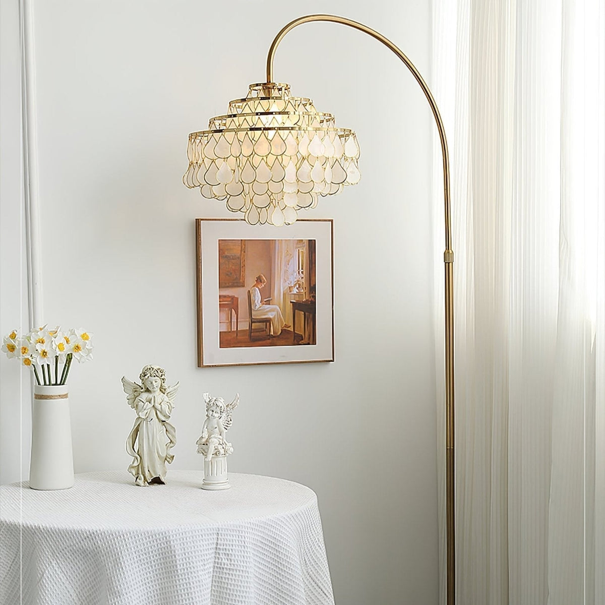 Emily vloerlamp in goudkleurige afwerking