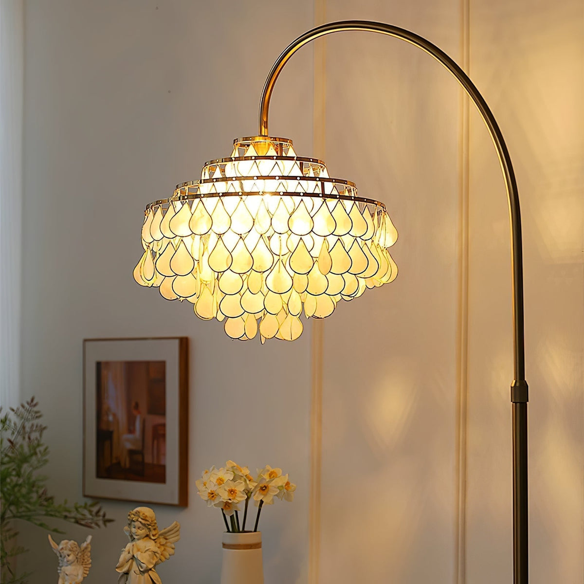 Emily vloerlamp in goudkleurige afwerking