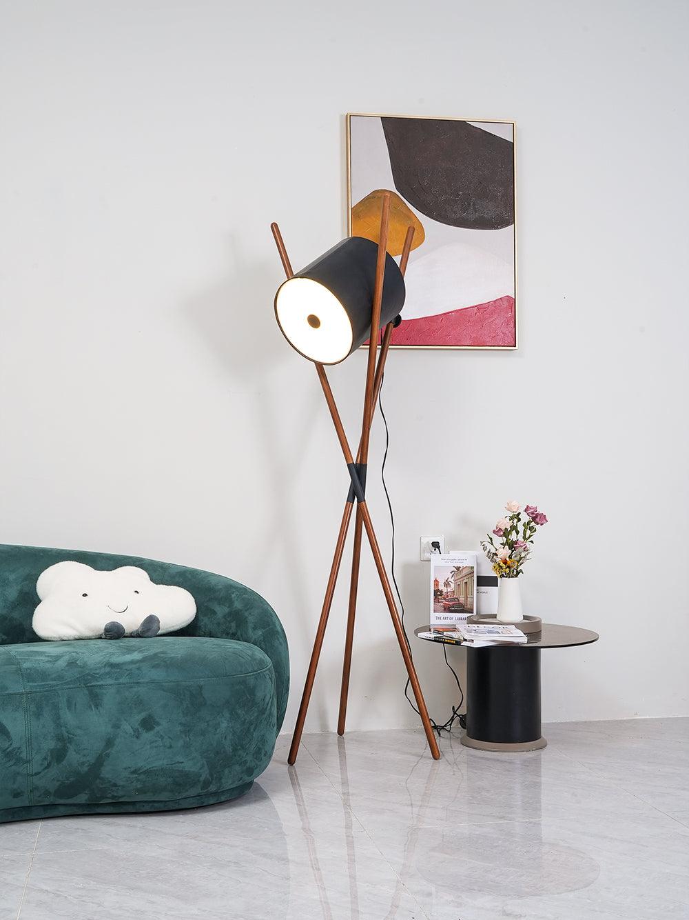 Syloena moderne houten vloerlamp