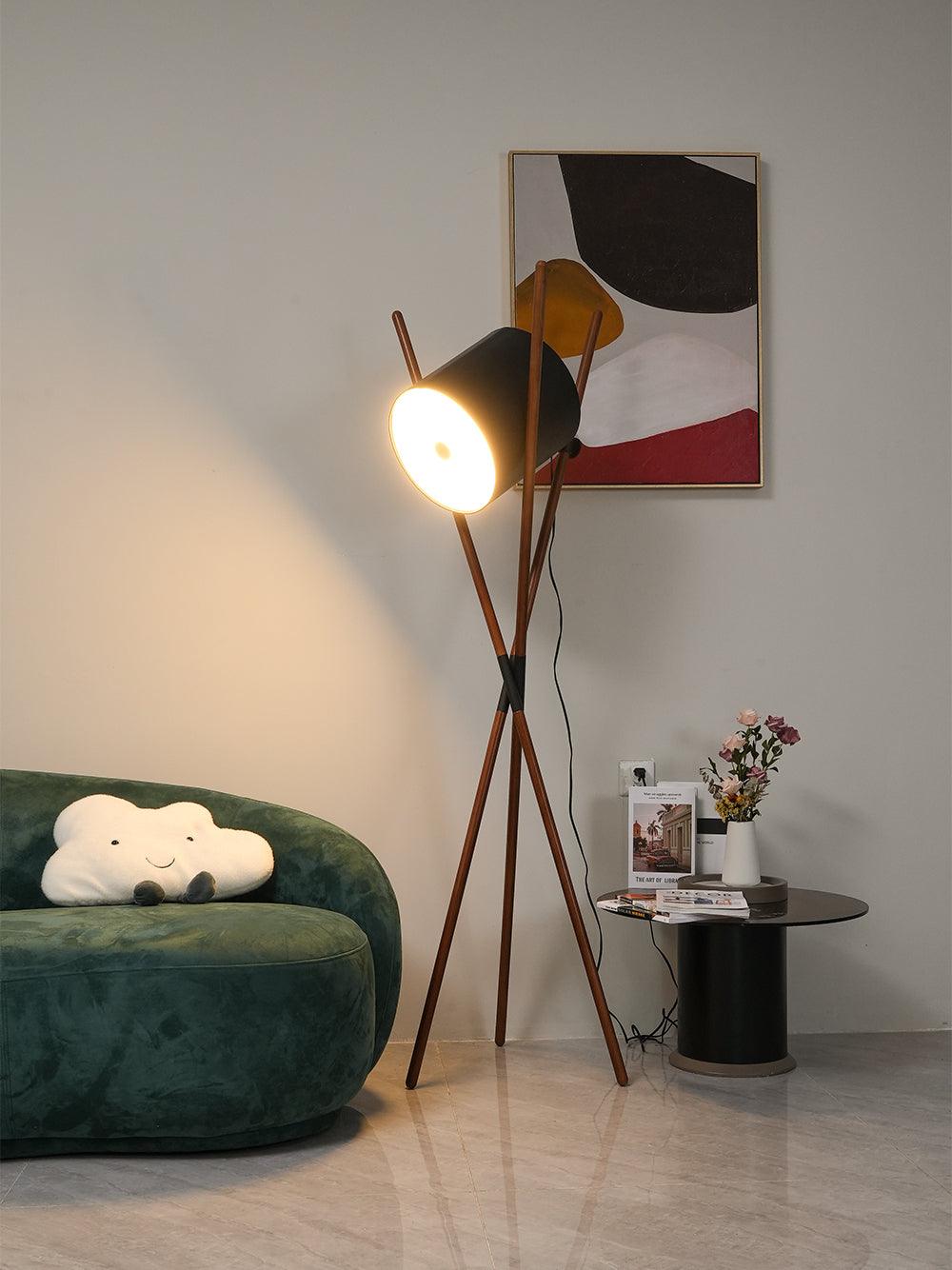Syloena moderne houten vloerlamp