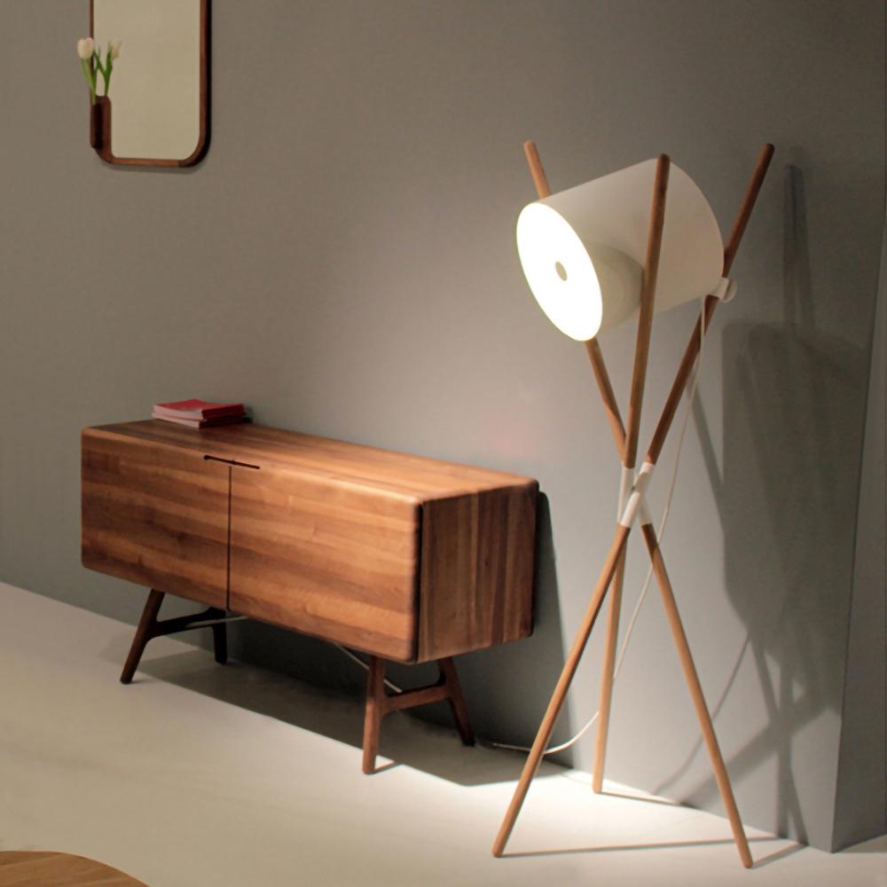 Syloena moderne houten vloerlamp