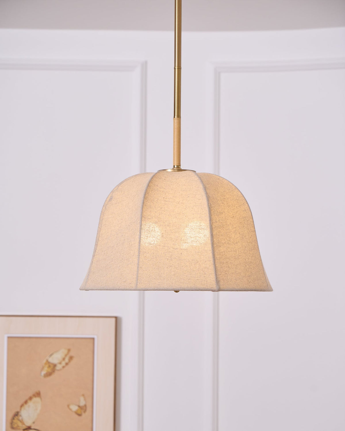 Fioalielle Vintage hanglamp van Linnen in Beige