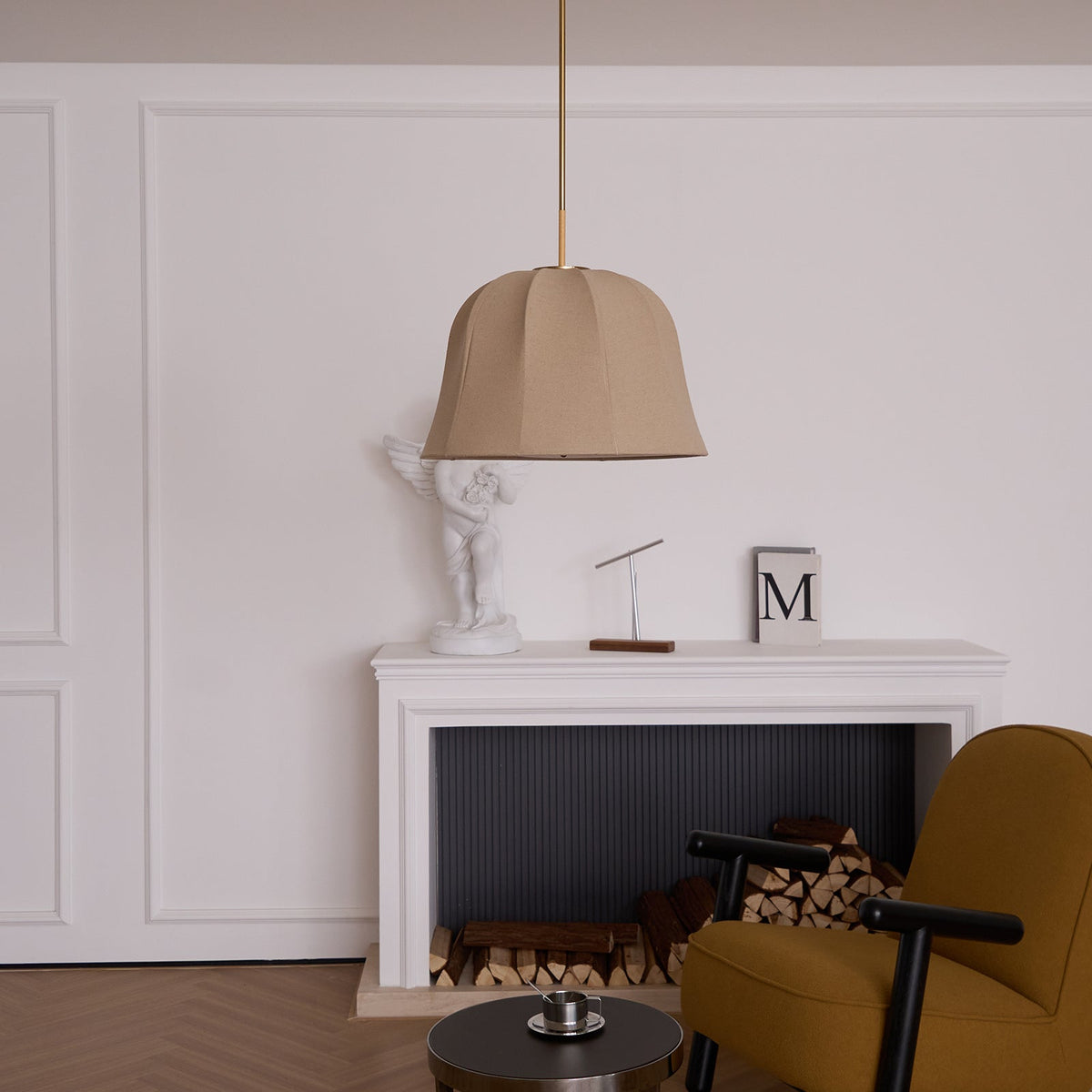 Fioalielle Vintage hanglamp van Linnen in Beige