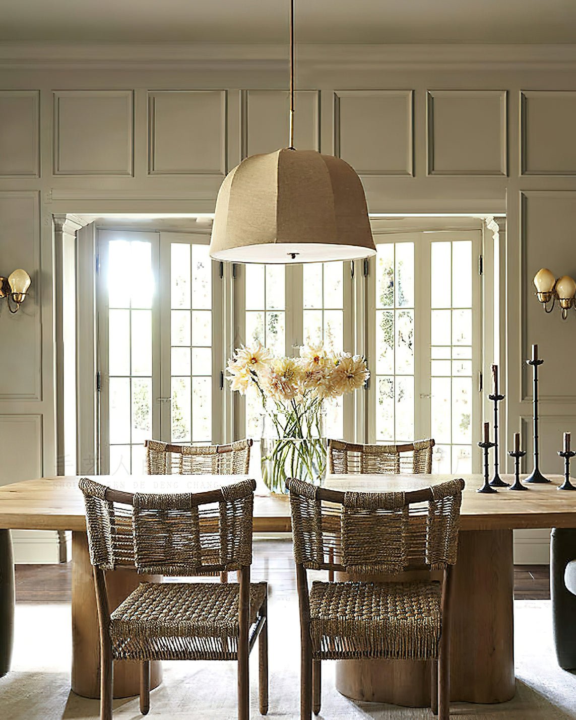 Fioalielle Vintage hanglamp van Linnen in Beige