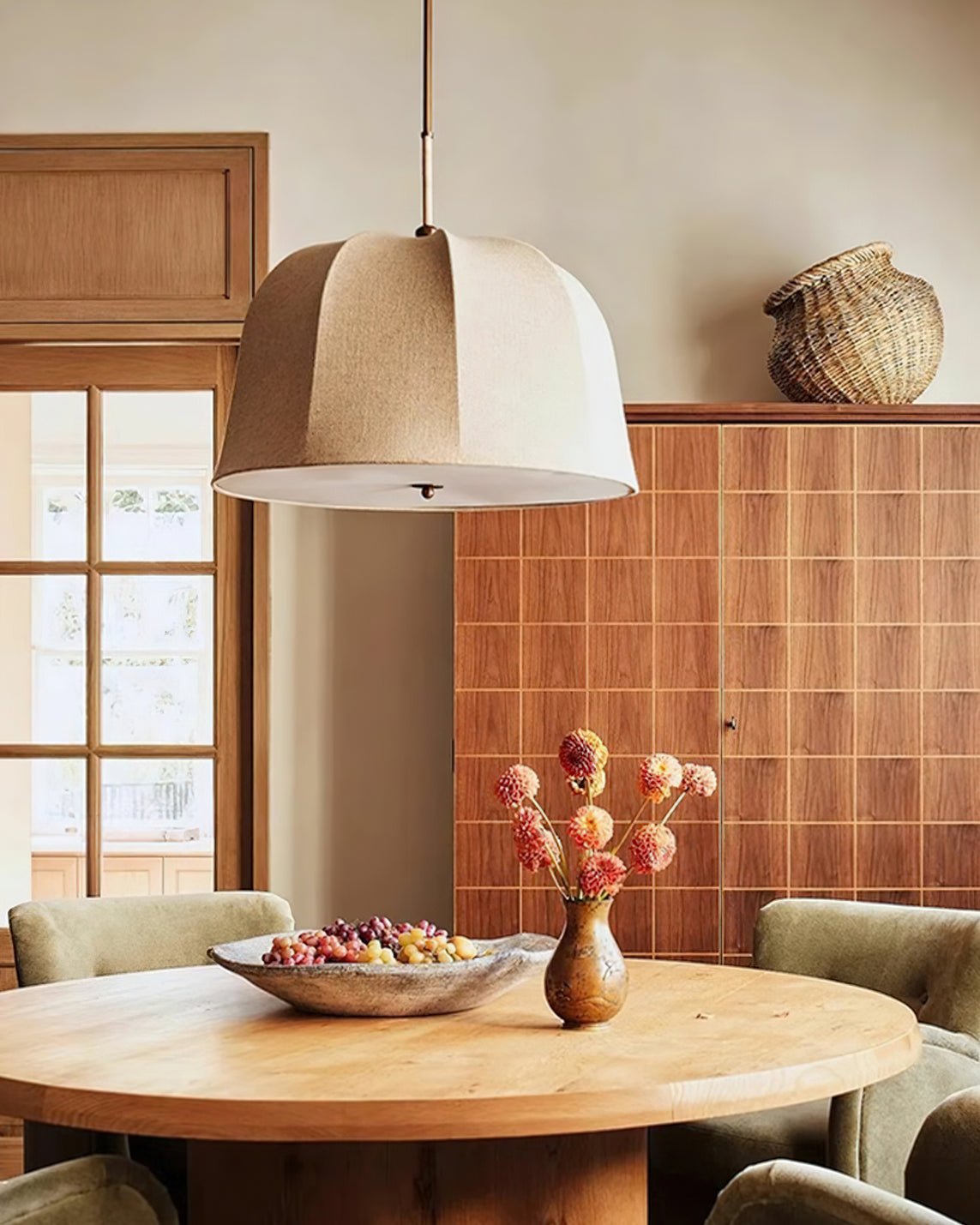 Fioalielle Vintage hanglamp van Linnen in Beige
