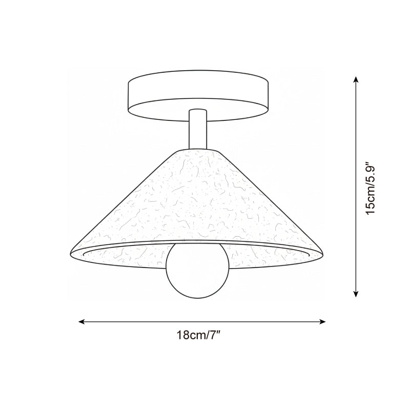 Valorian travertin plafondlamp