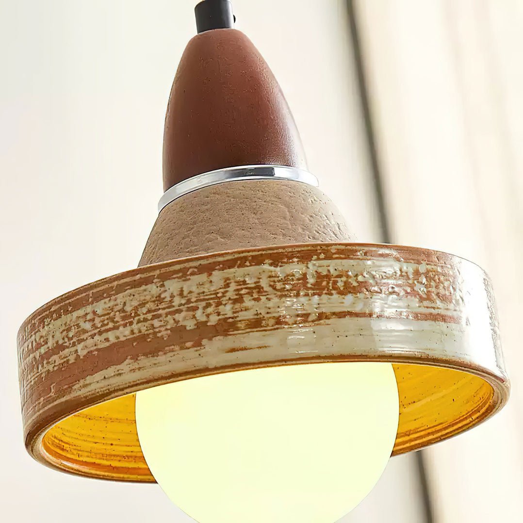 Sierra Premium Noordse kunst keramiek hout hanglamp