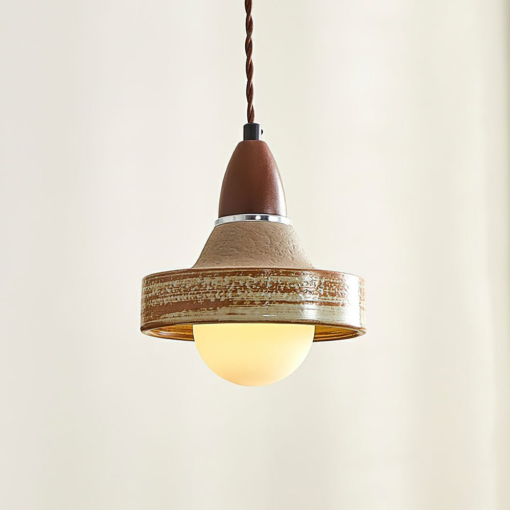 Sierra Premium Noordse kunst keramiek hout hanglamp