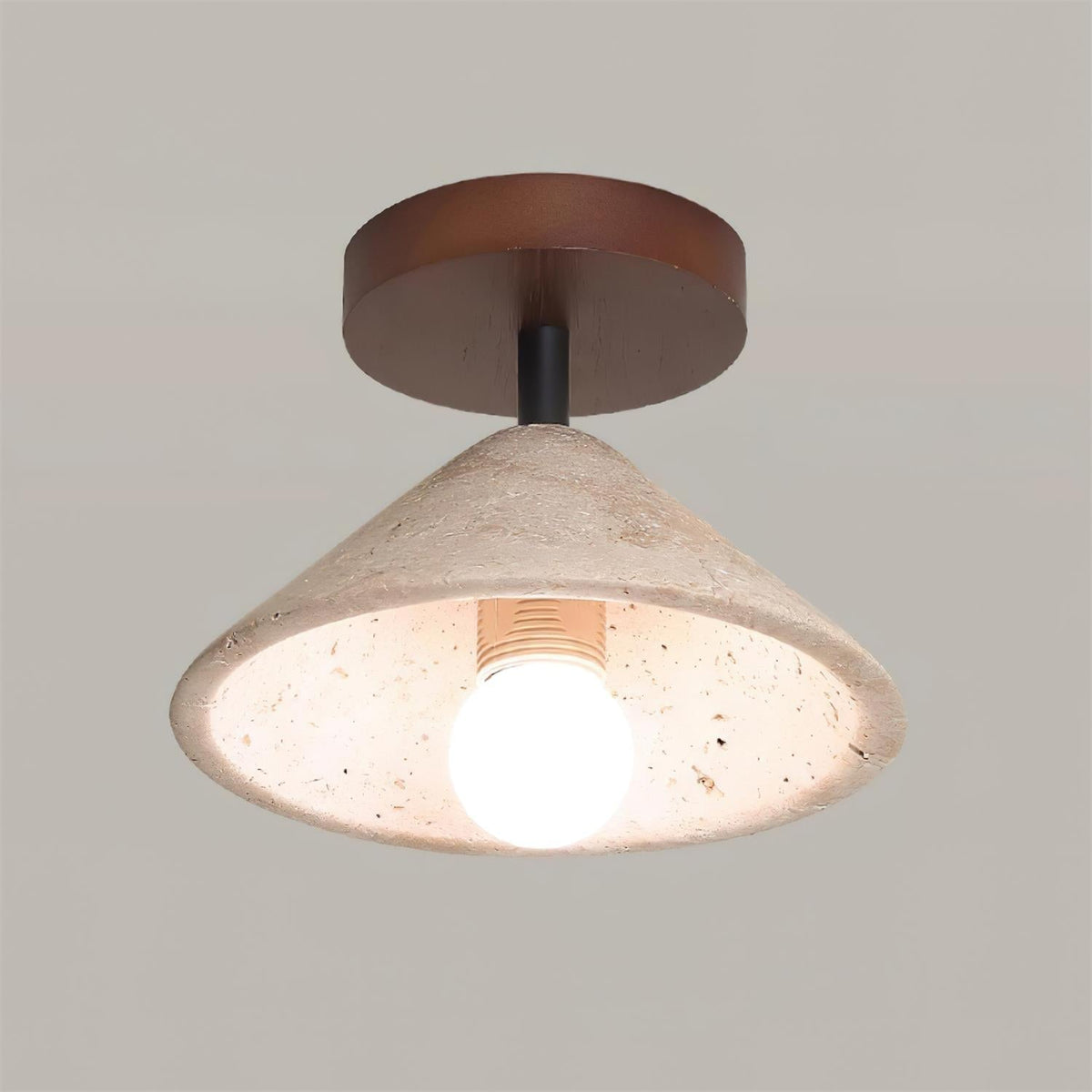 Valorian travertin plafondlamp