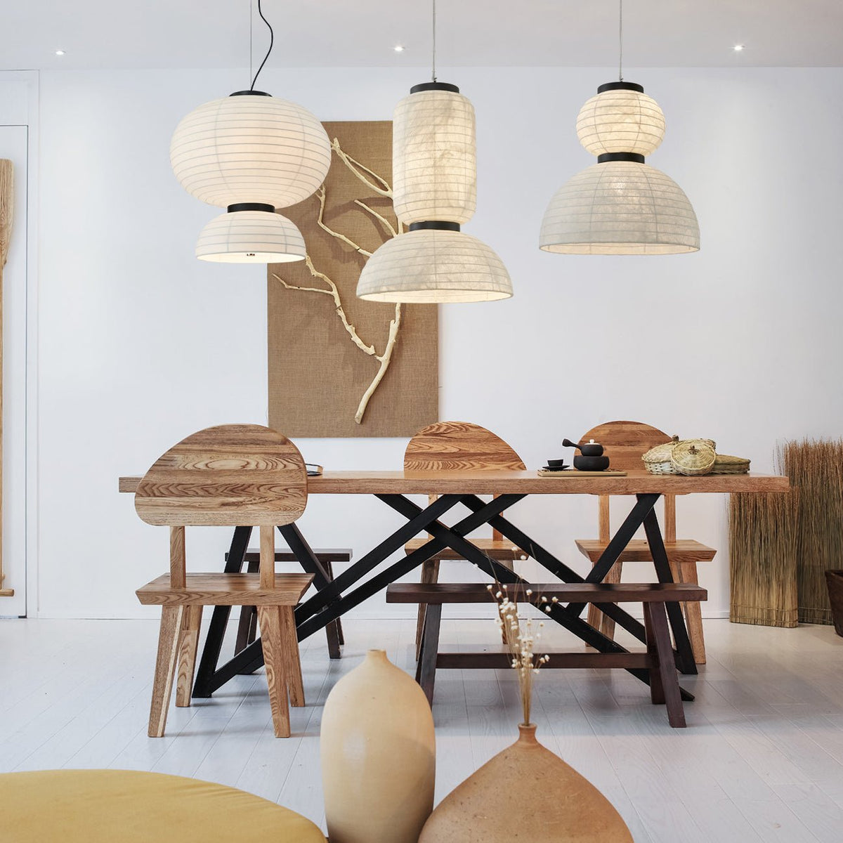 Uldoror Traditionele Kunst Moderne hanglamp van Zijde