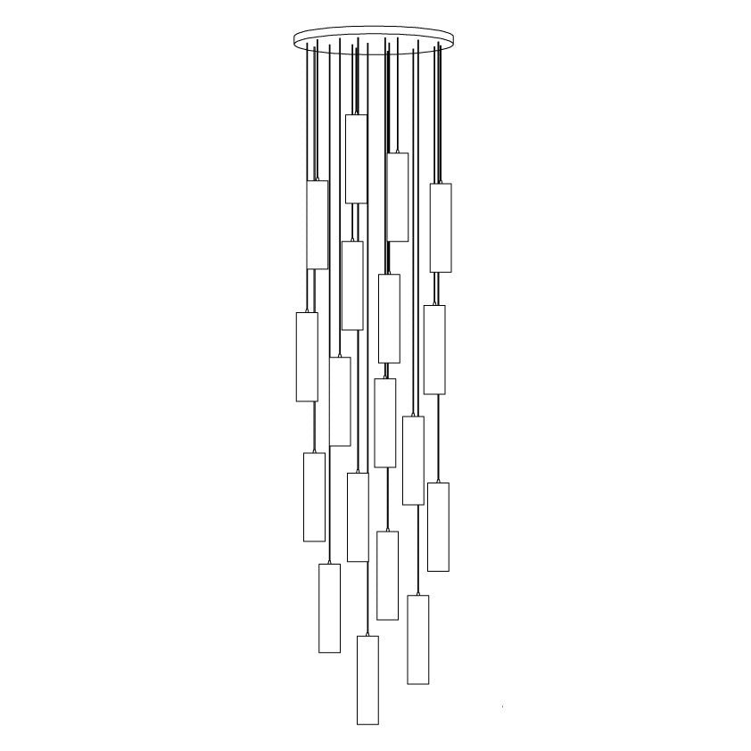 Lunexi cluster Albast Hanglamp