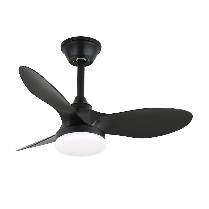 Elvelira minimalistisch Zwart walnoothout Plafondventilator met Verlichting