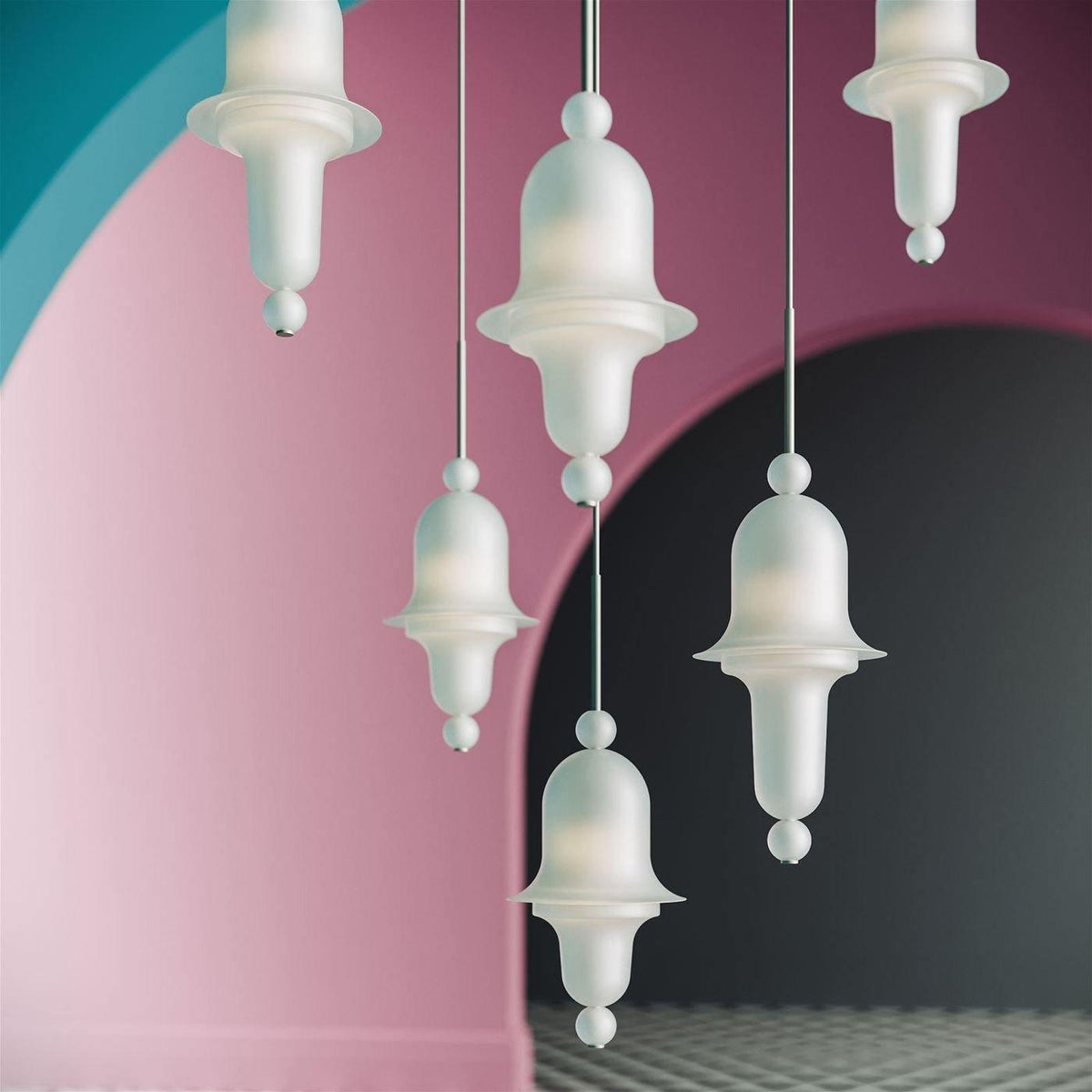 Calaeus Noordse kunst glas hanglamp