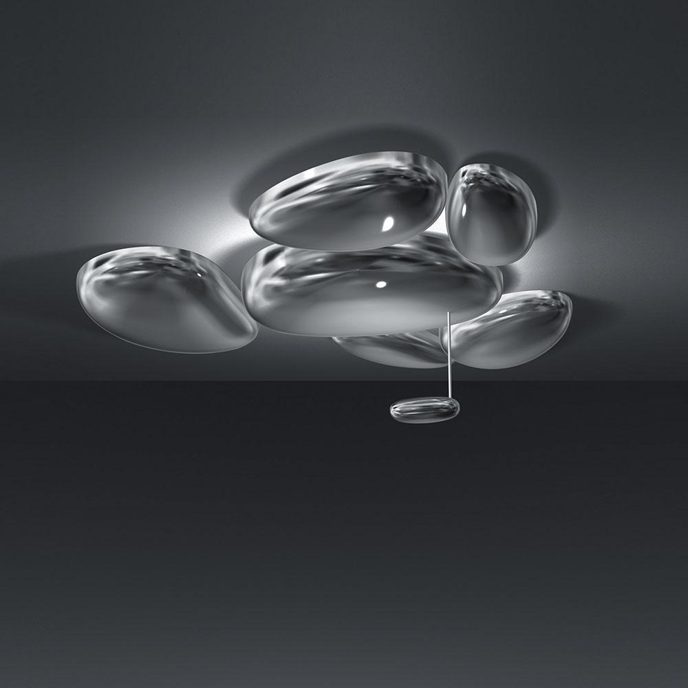 Vostix Plafondlamp Chroom Kiezelvorm modern