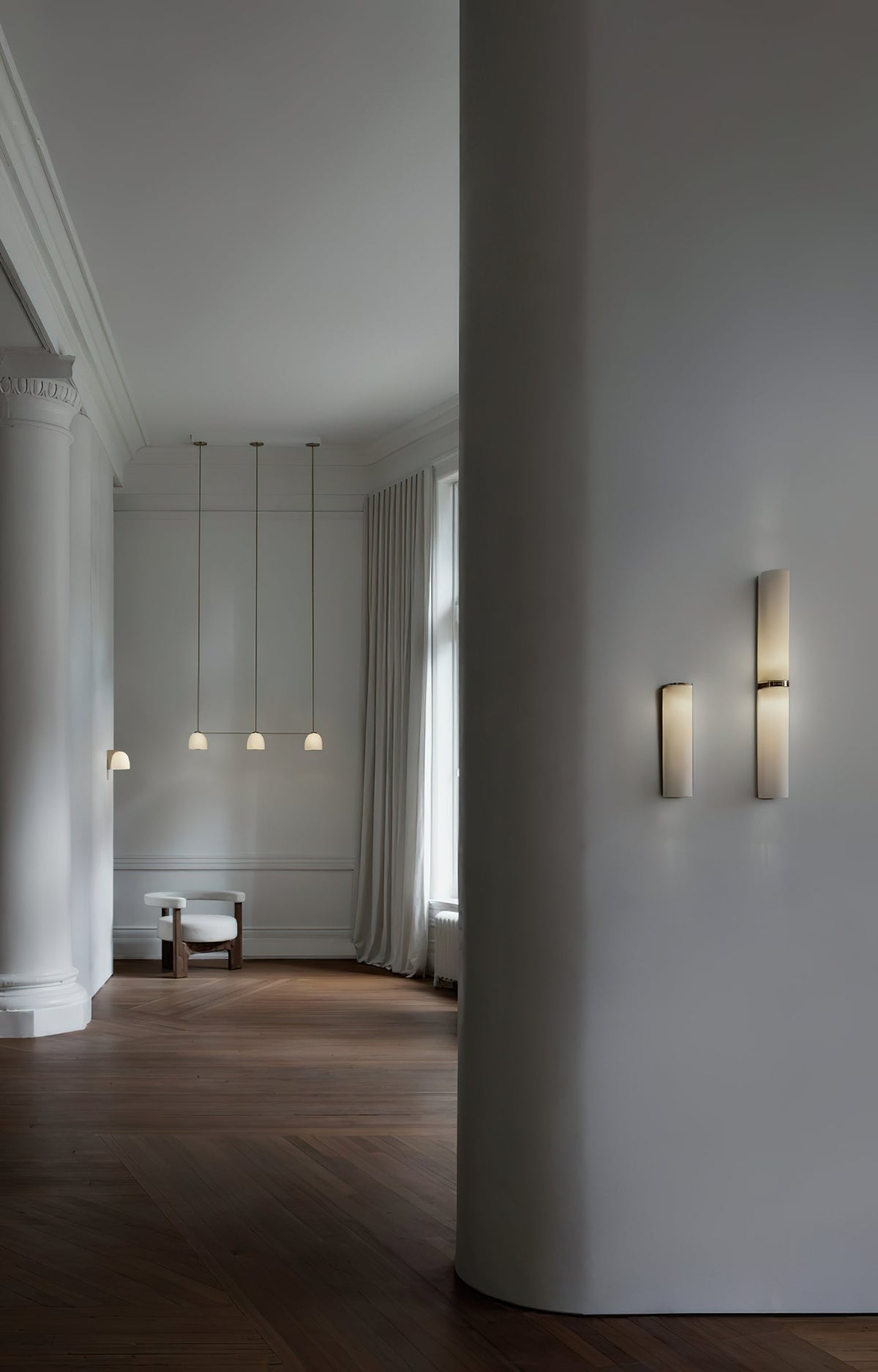 Eirisine wandlamp met glazen kap