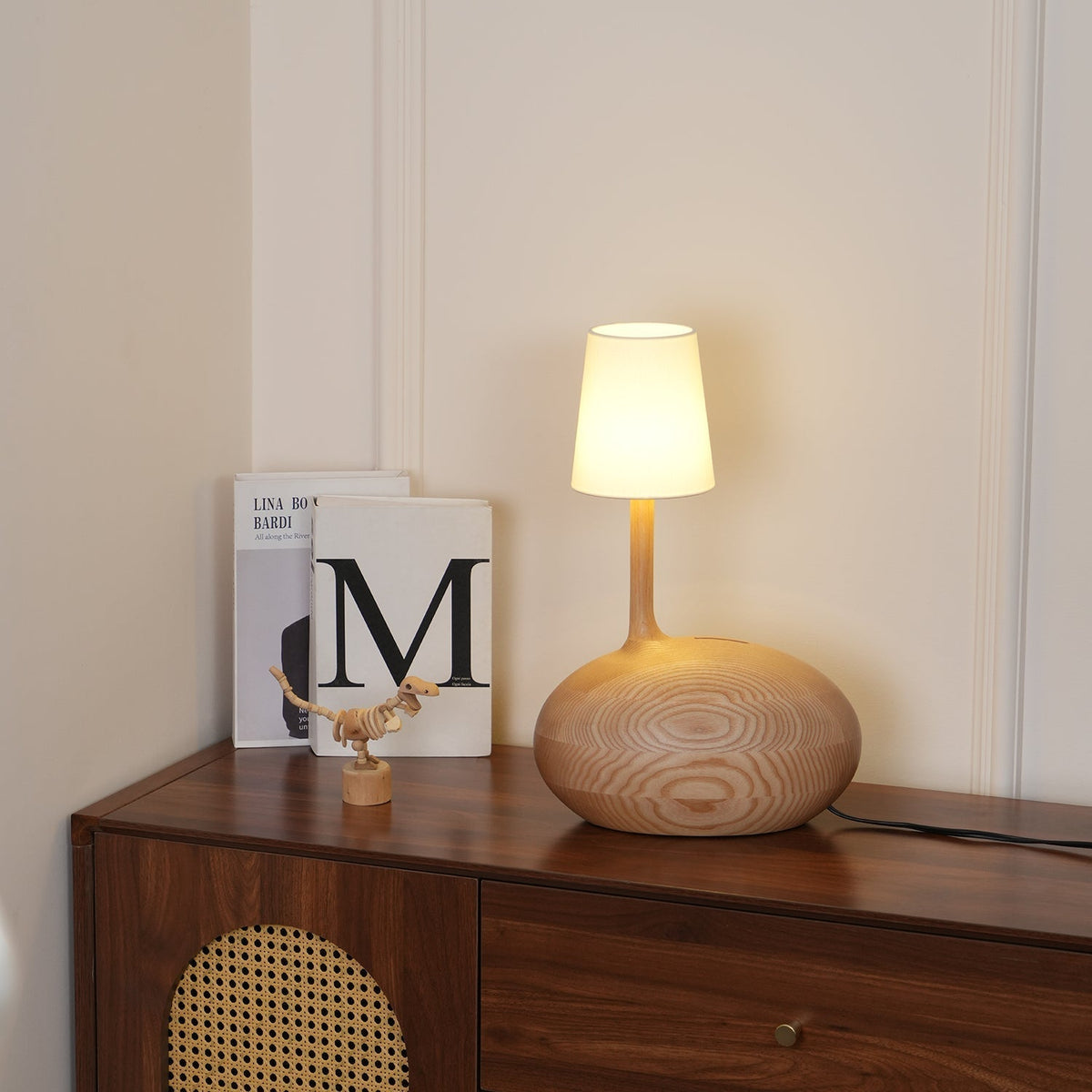 Brixten Houten Stoffen tafellamp