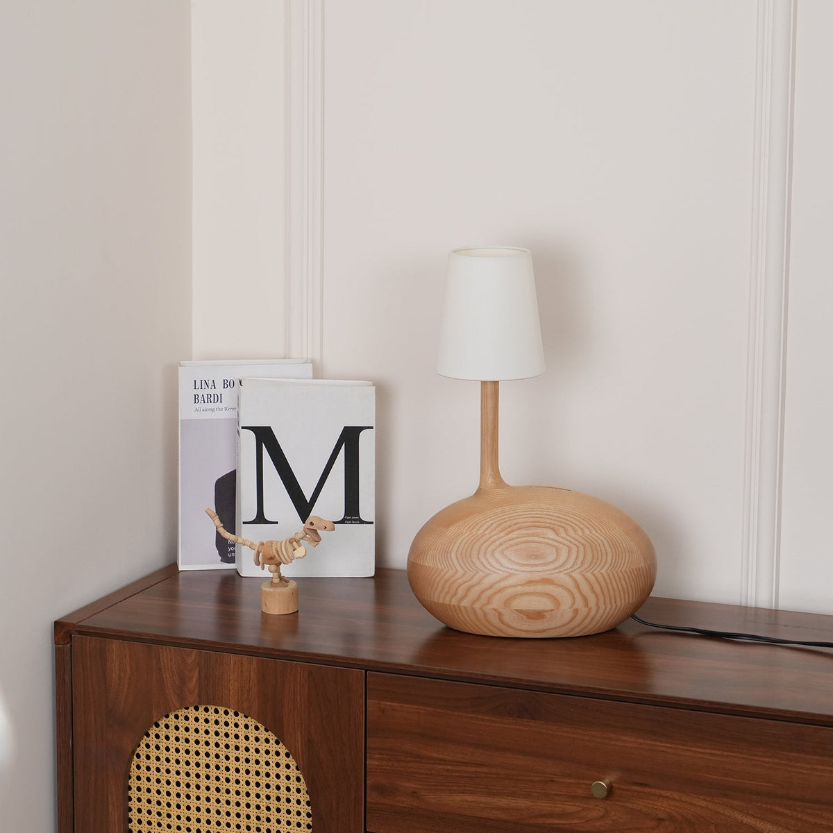 Brixten Houten Stoffen tafellamp