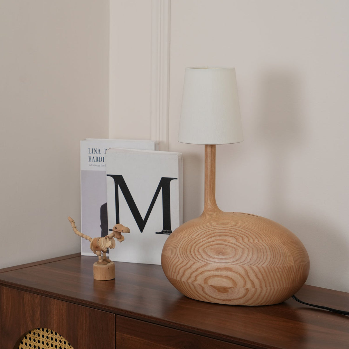 Brixten Houten Stoffen tafellamp