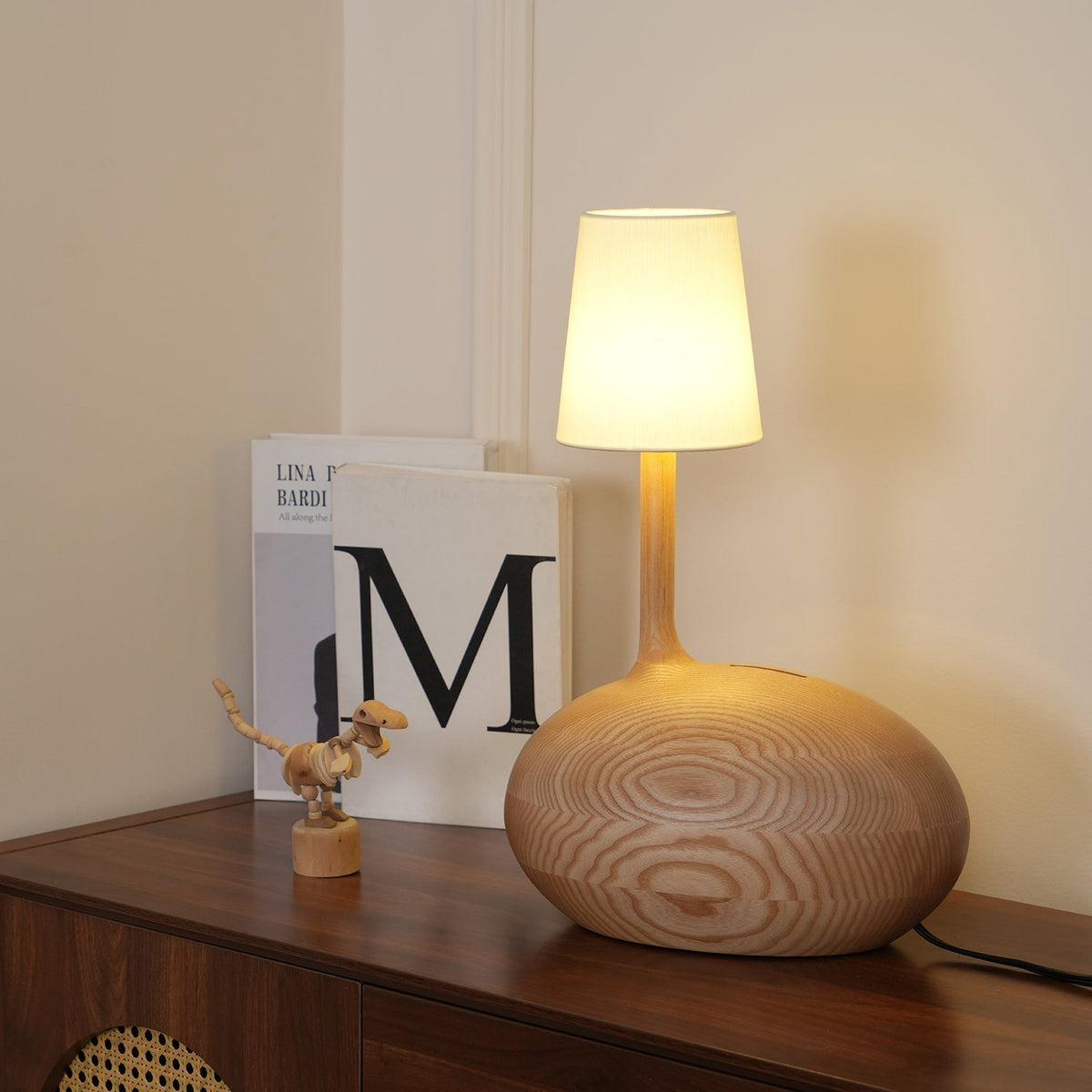 Brixten Houten Stoffen tafellamp