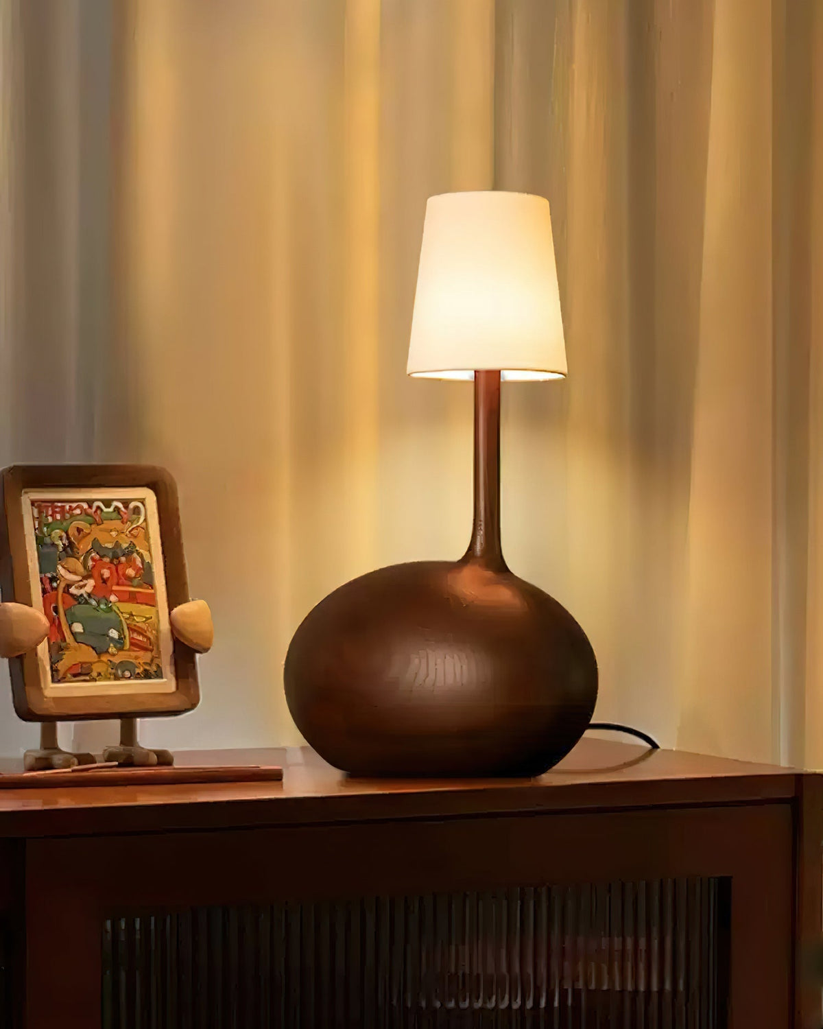 Brixten Houten Stoffen tafellamp