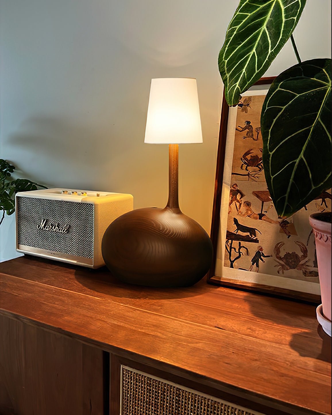 Brixten Houten Stoffen tafellamp