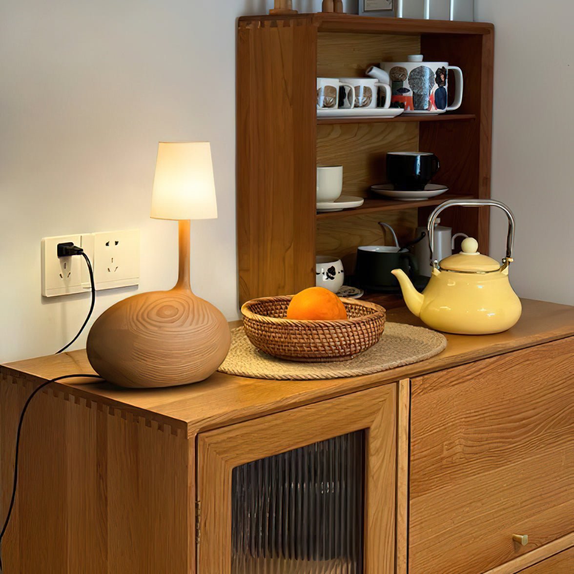 Brixten Houten Stoffen tafellamp