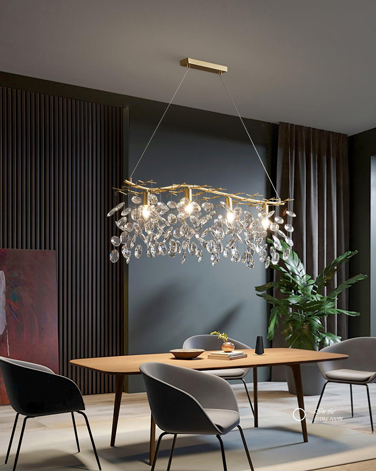 Luxirian kroonluchter kristallen takken goud LED
