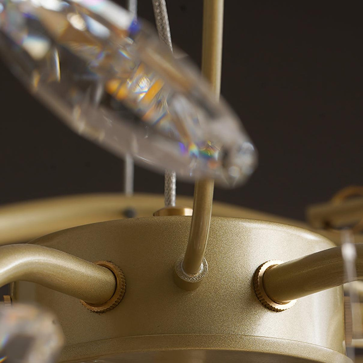Luxirian kroonluchter kristallen takken goud LED