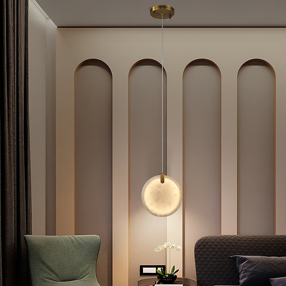 Nivaine hanglamp van albast