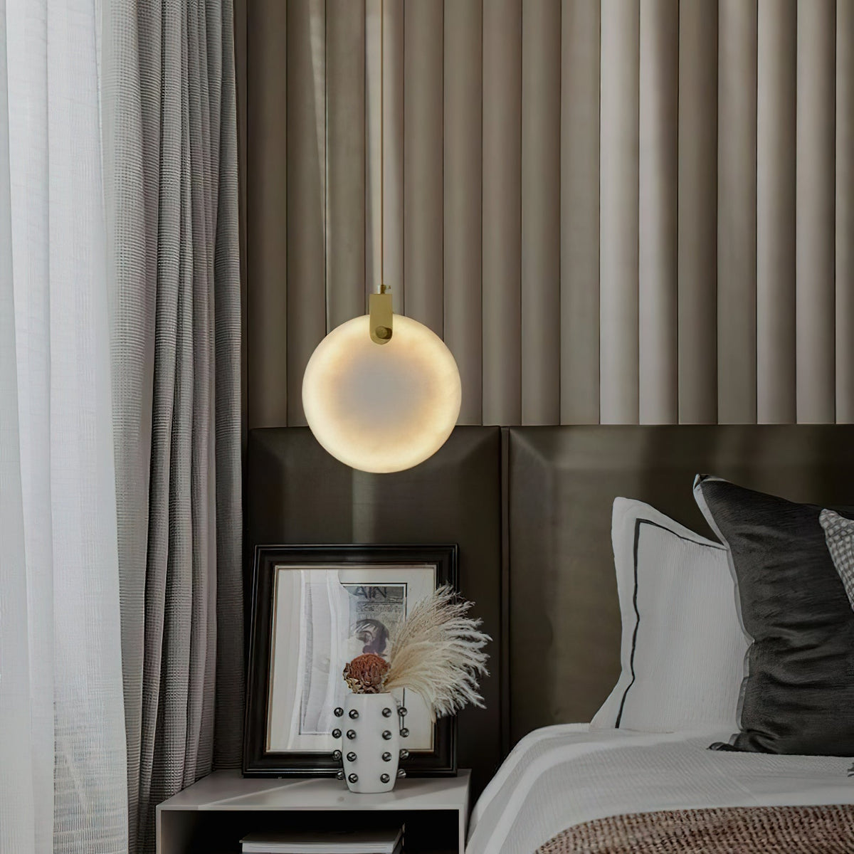 Nivaine hanglamp van albast