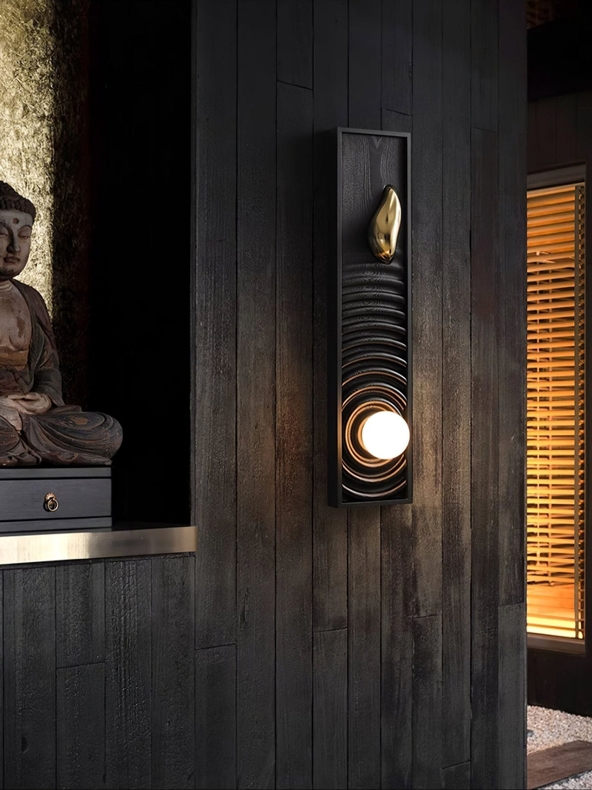 Caleb Vintage Houten wandlamp