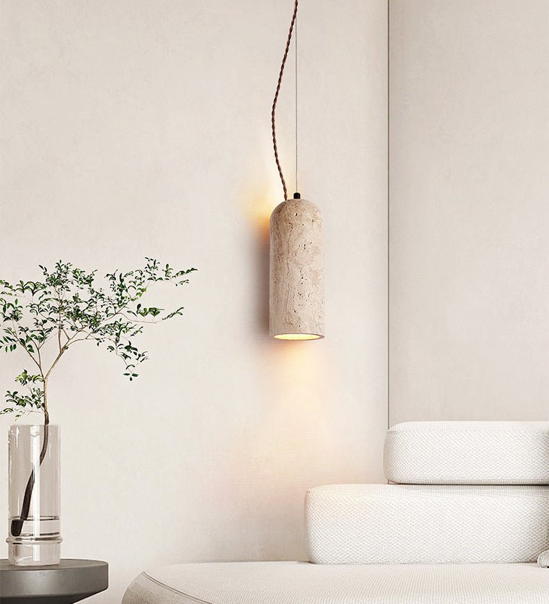 Talv elegante hanglamp van geel travertin