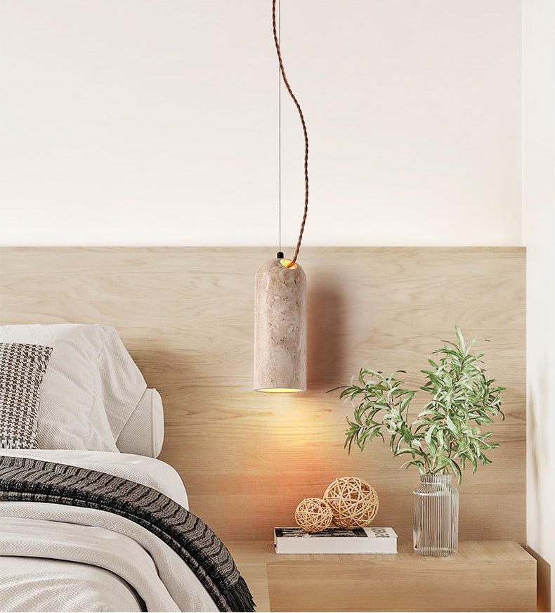 Talv elegante hanglamp van geel travertin