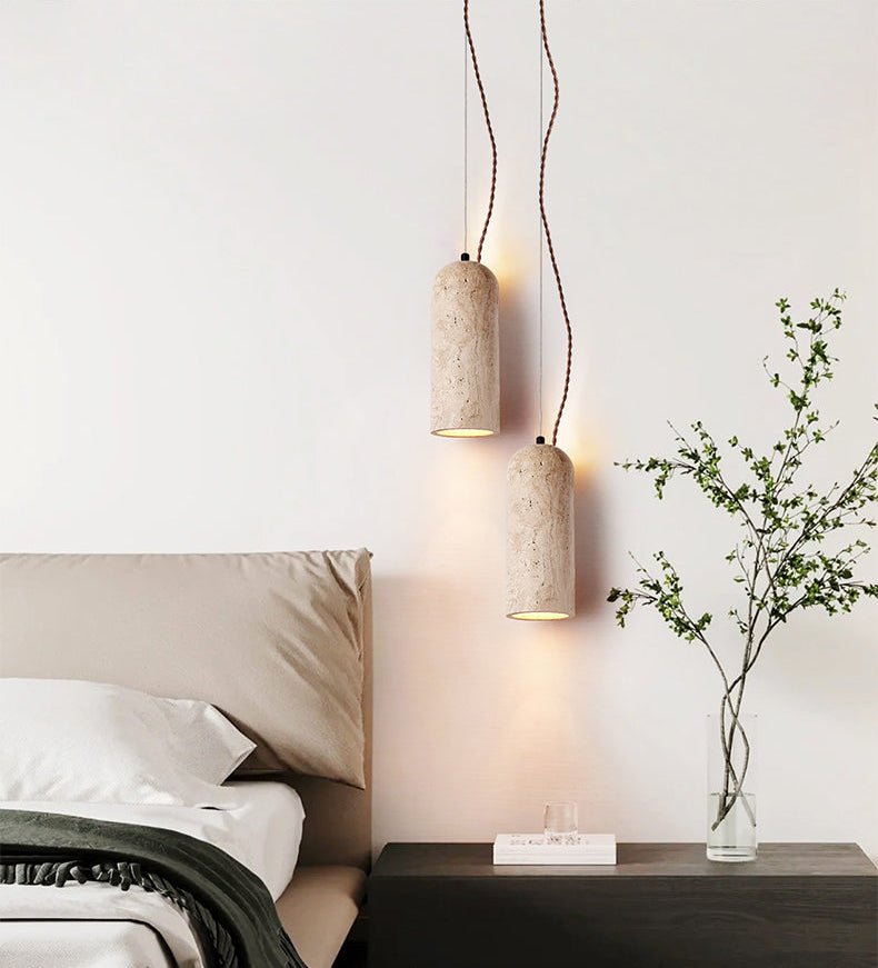 Talv elegante hanglamp van geel travertin