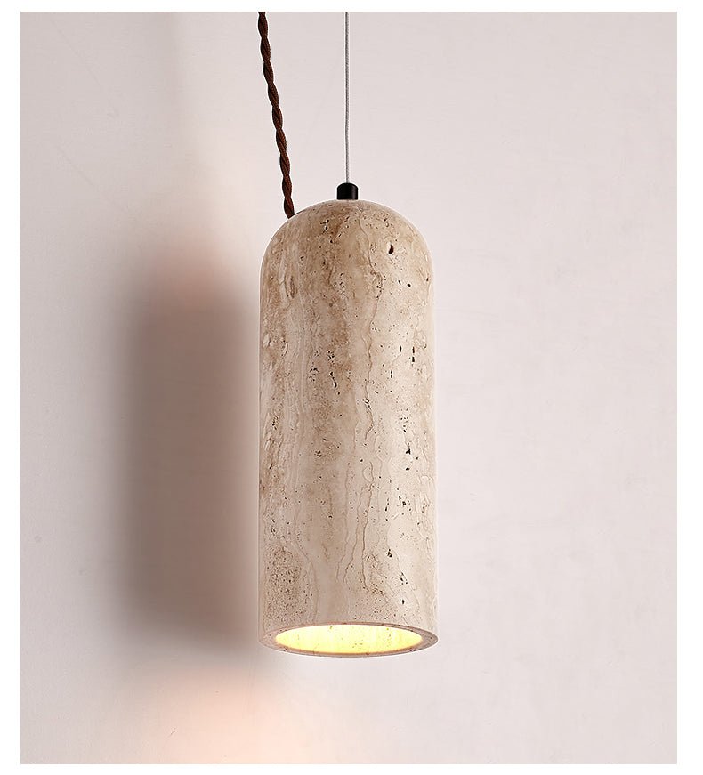 Talv elegante hanglamp van geel travertin