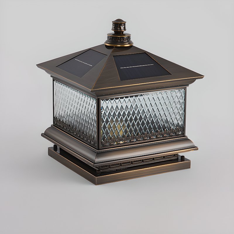 Evelor klassiek Diamond Solar Post Outdoor Light