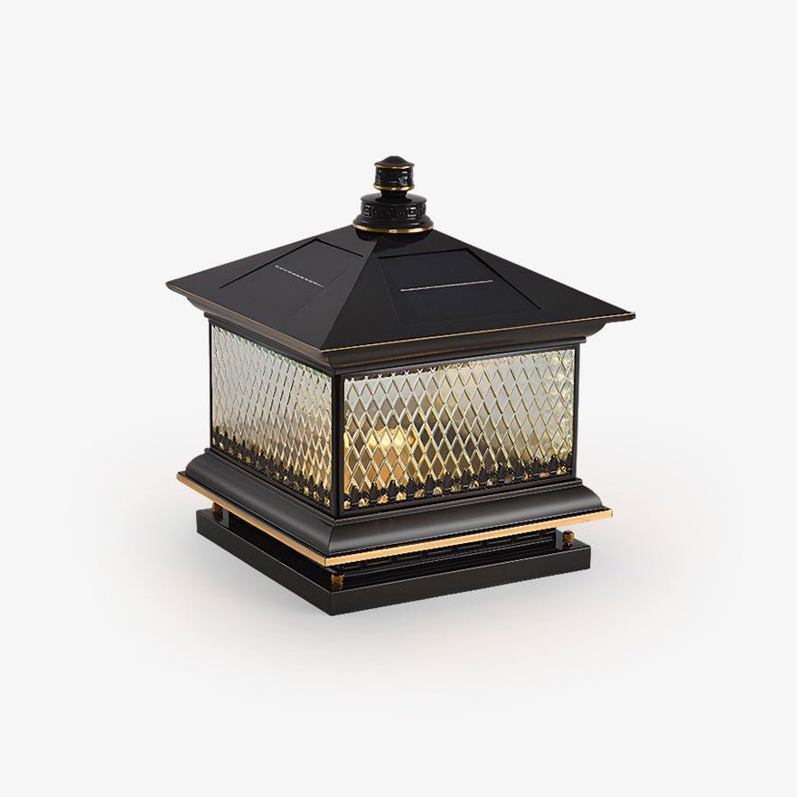 Evelor klassiek Diamond Solar Post Outdoor Light