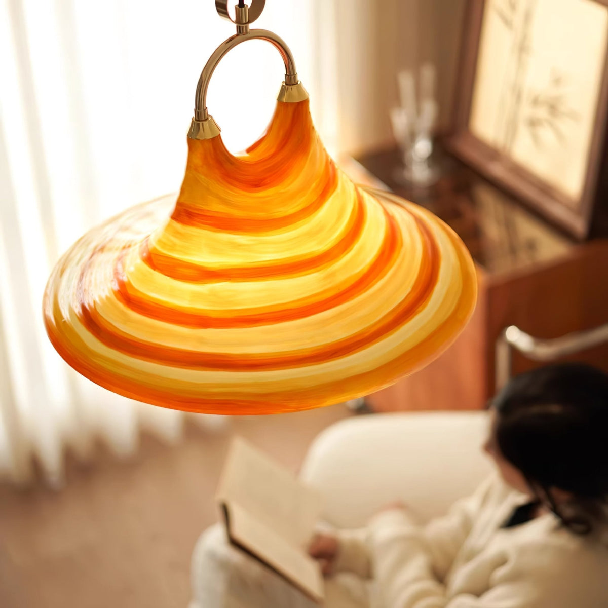 Aurmiros moderne hanglamp met minimalistisch draaiend glasontwerp